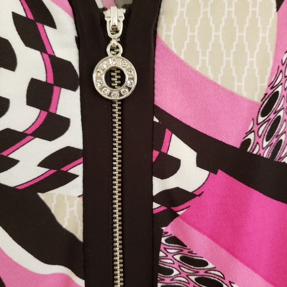 EUC Linda Matthews Sleeveless Zip Front Top,Sz.S/P - Picture 2 of 4